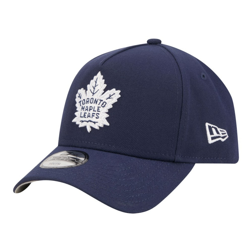Toronto Maple Leafs New Era Youth 9FORTY A-Frame Adjustable Hat - Blue | US 203773501