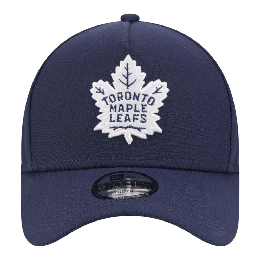 Toronto Maple Leafs New Era Youth 9FORTY A-Frame Adjustable Hat - Blue | US 203773501