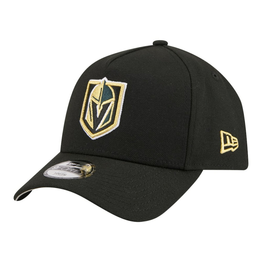 Vegas Golden Knights New Era Youth 9FORTY A-Frame Adjustable Hat - Black | US 203773504