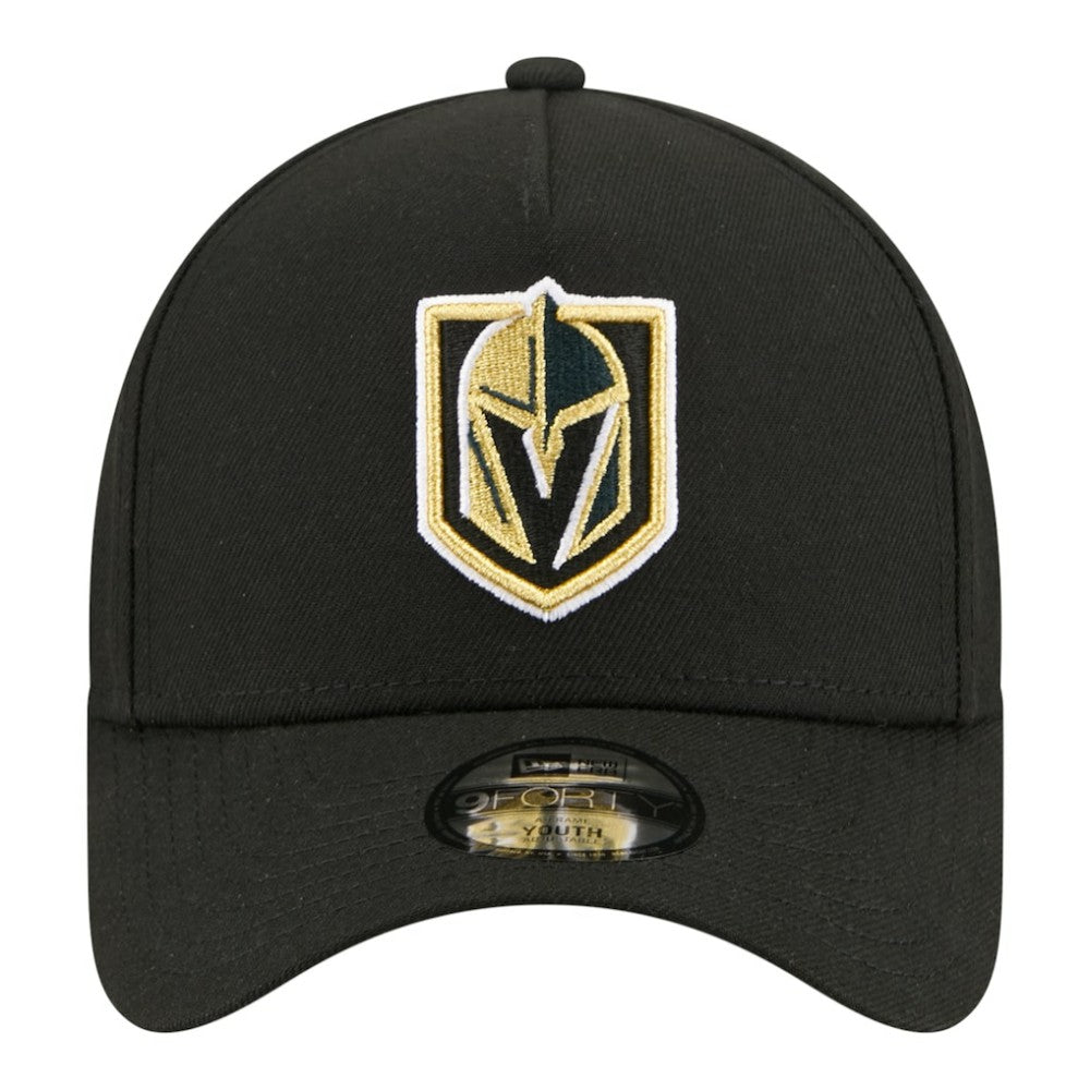 Vegas Golden Knights New Era Youth 9FORTY A-Frame Adjustable Hat - Black | US 203773504