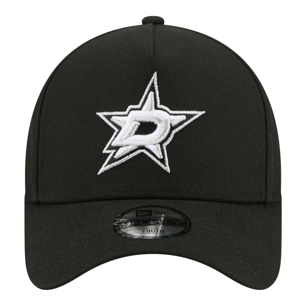Dallas Stars New Era Youth 9FORTY A-Frame Adjustable Hat - Black | US 203773505