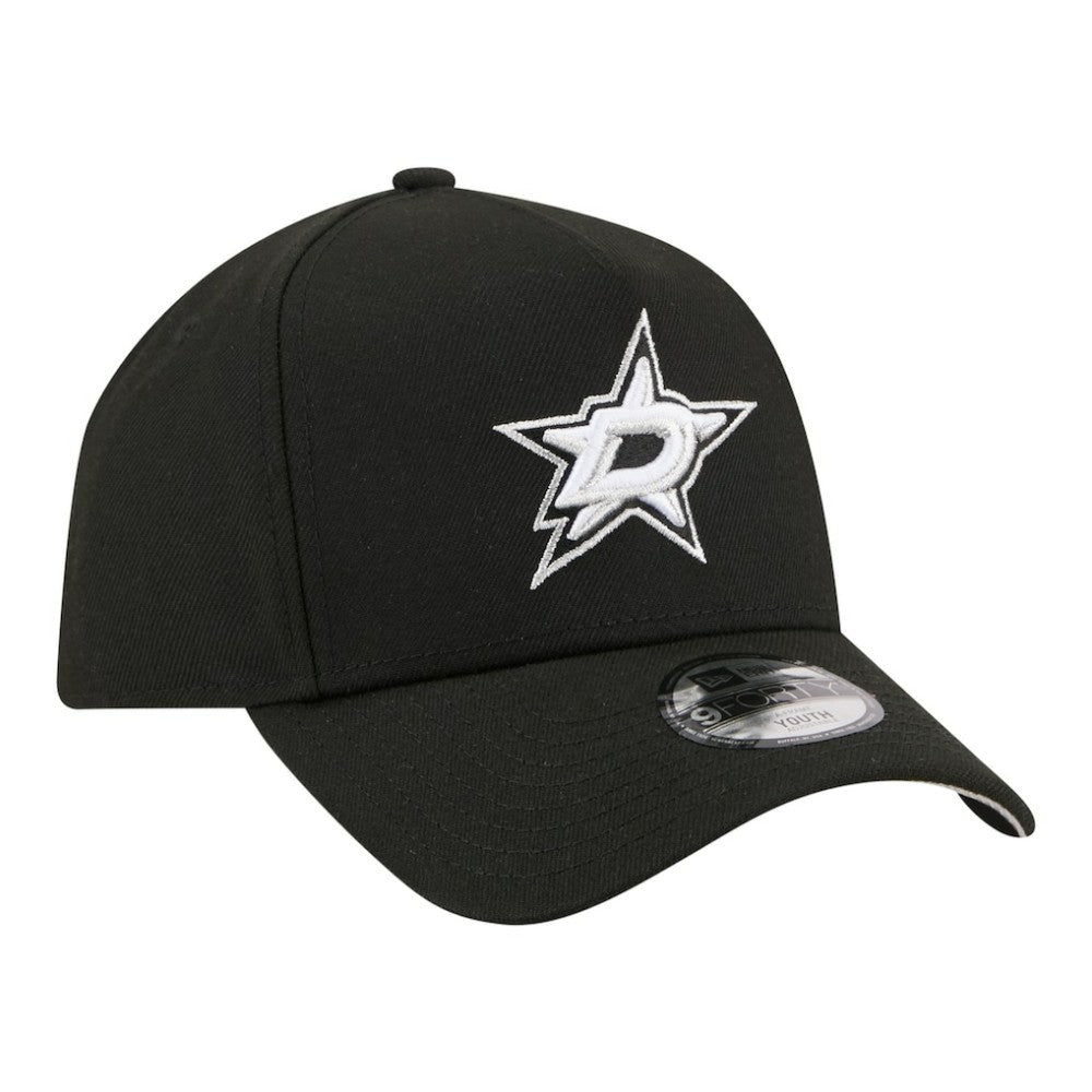 Dallas Stars New Era Youth 9FORTY A-Frame Adjustable Hat - Black | US 203773505