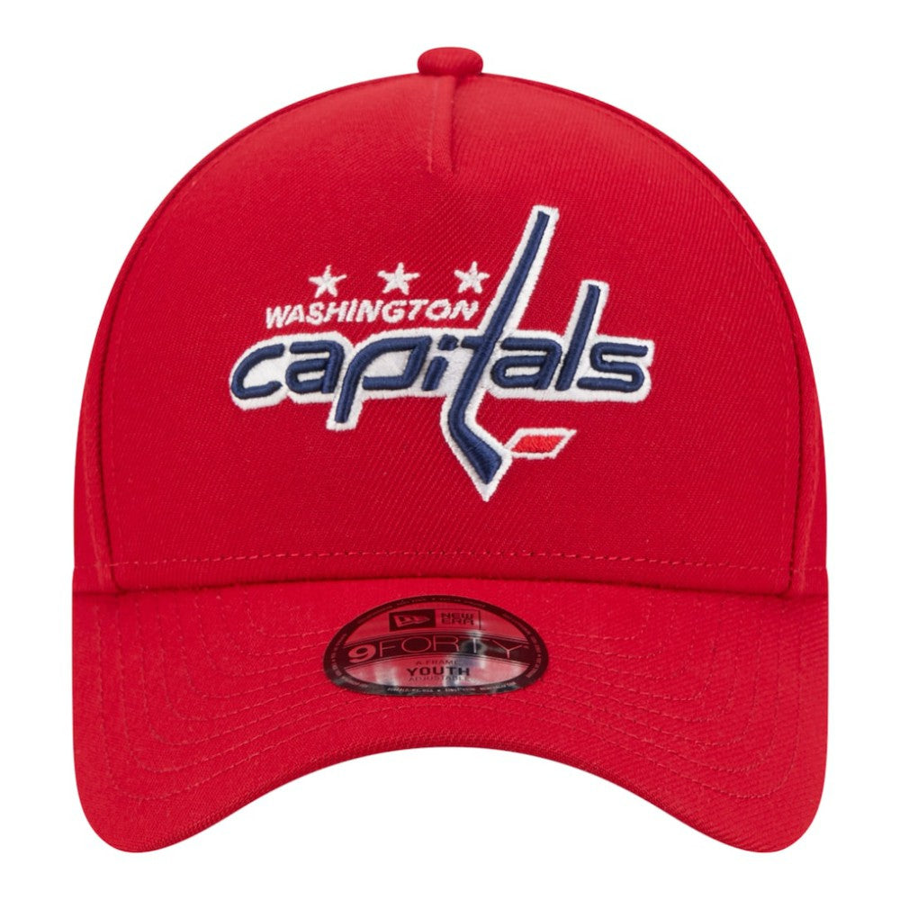 Washington Capitals New Era Youth 9FORTY A-Frame Adjustable Hat - Red | US 203773506