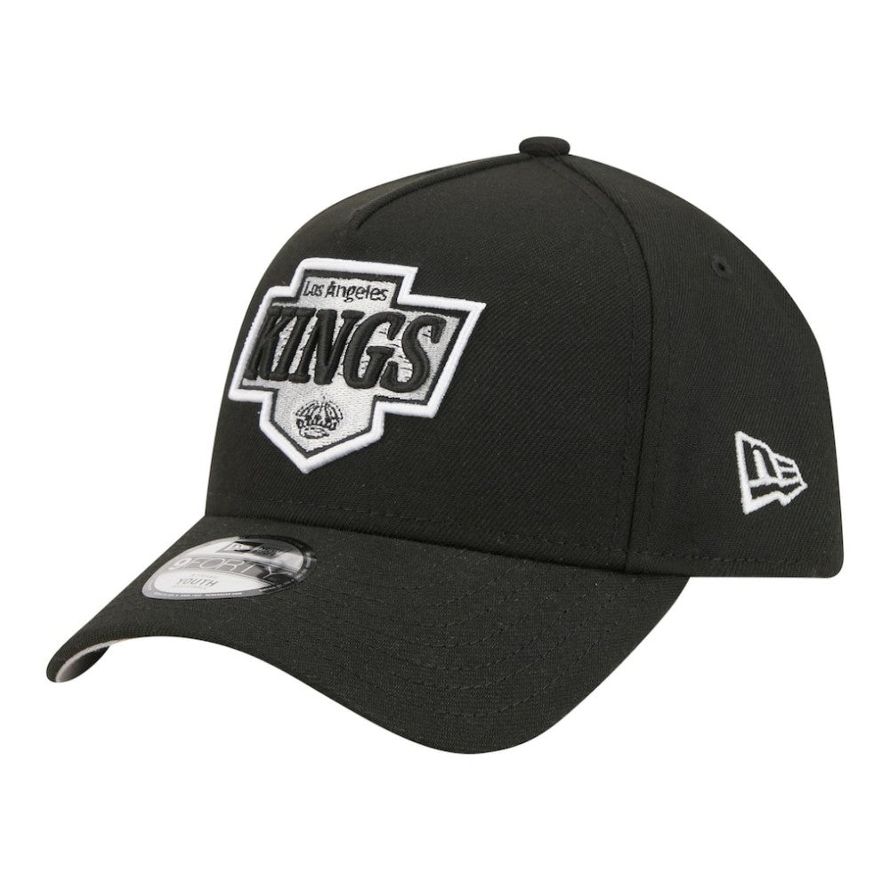 Los Angeles Kings New Era Youth 9FORTY A-Frame Adjustable Hat - Black | US 203773508