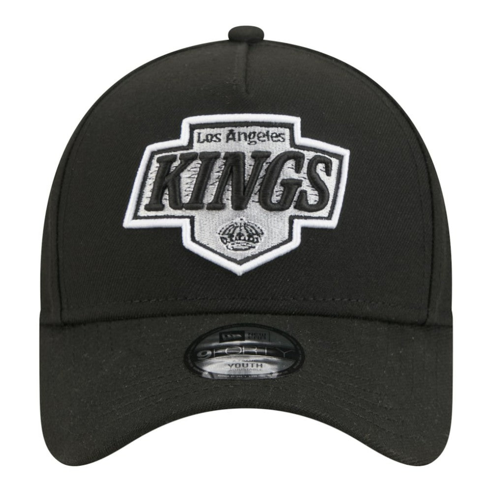Los Angeles Kings New Era Youth 9FORTY A-Frame Adjustable Hat - Black | US 203773508