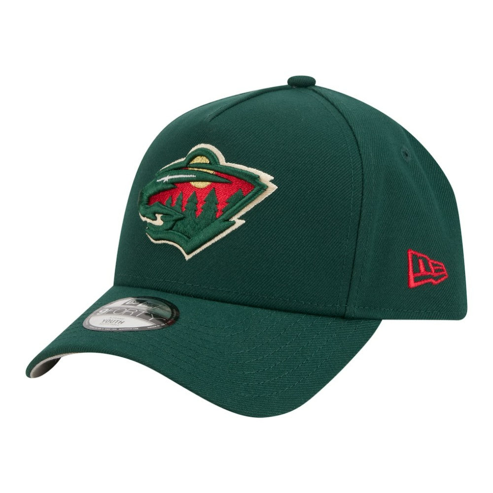 Minnesota Wild New Era Youth 9FORTY A-Frame Adjustable Hat - Green | US 203773510