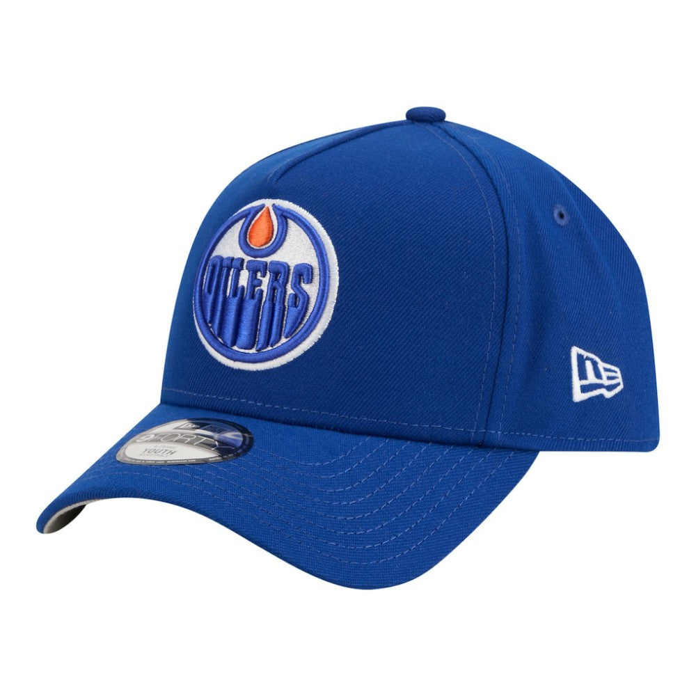 Edmonton Oilers New Era Youth 9FORTY A-Frame Adjustable Hat - Royal | US 203773512