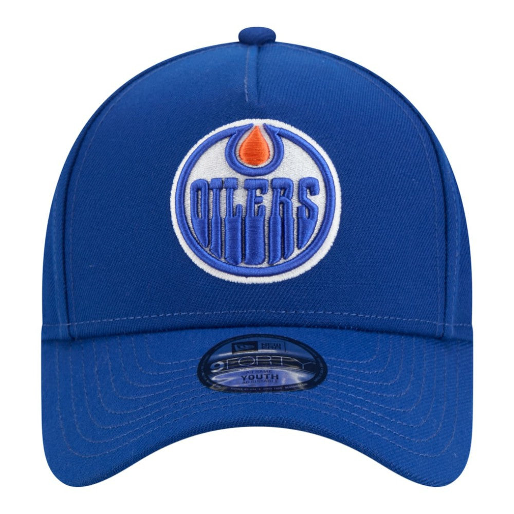 Edmonton Oilers New Era Youth 9FORTY A-Frame Adjustable Hat - Royal | US 203773512