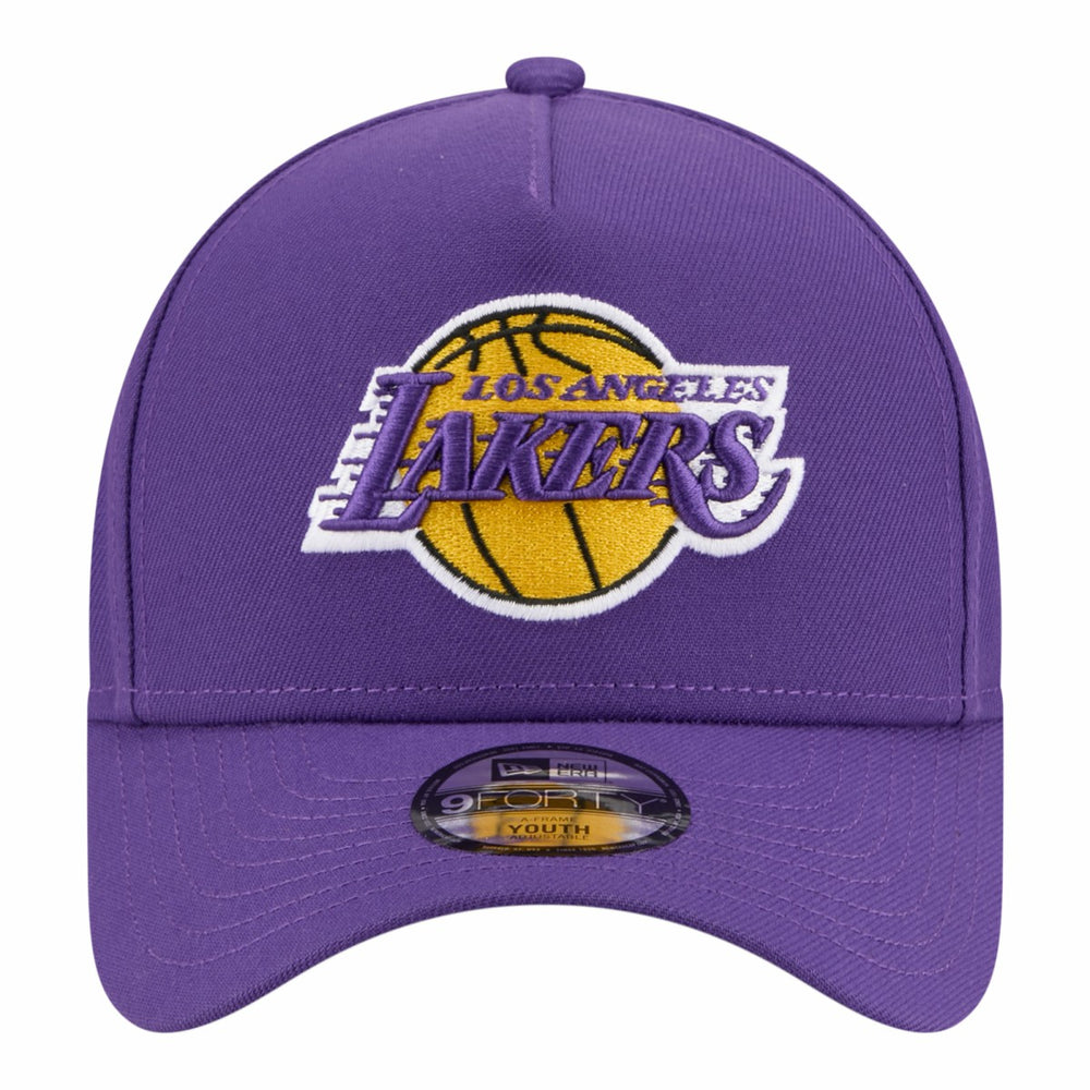 Los Angeles Lakers Youth 9FORTY A-Frame Adjustable Hat Purple - New Era