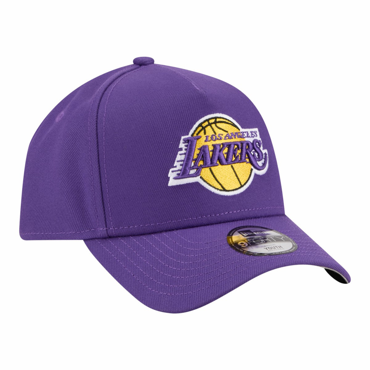 Los Angeles Lakers Youth 9FORTY A-Frame Adjustable Hat Purple - New Era