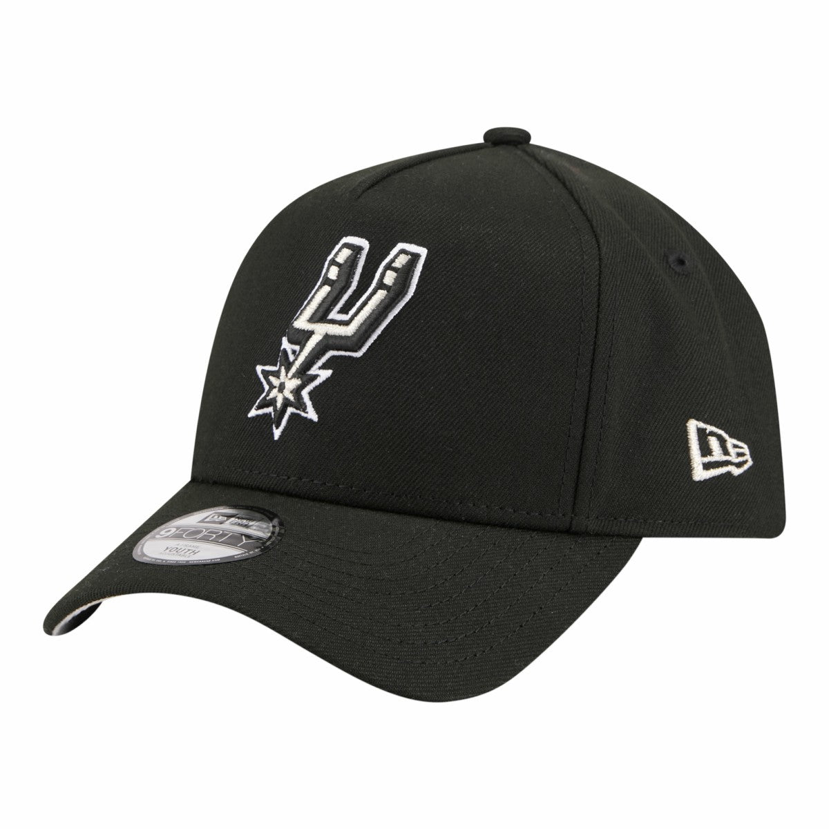 San Antonio Spurs Youth 9FORTY A-Frame Adjustable Hat Black - New Era