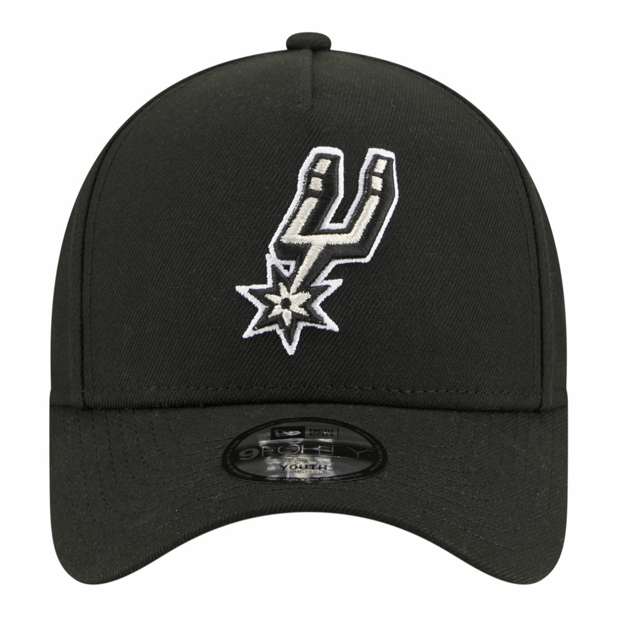 San Antonio Spurs Youth 9FORTY A-Frame Adjustable Hat Black - New Era