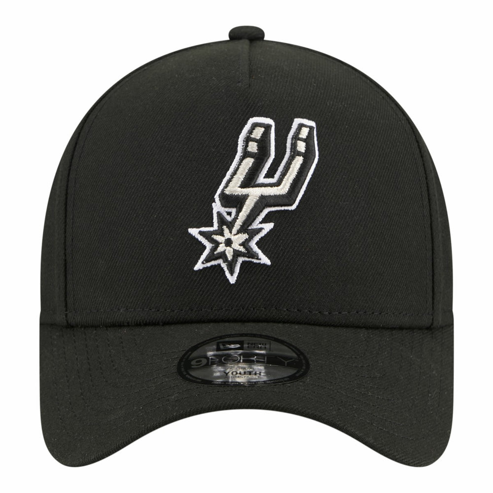 San Antonio Spurs Youth 9FORTY A-Frame Adjustable Hat Black - New Era