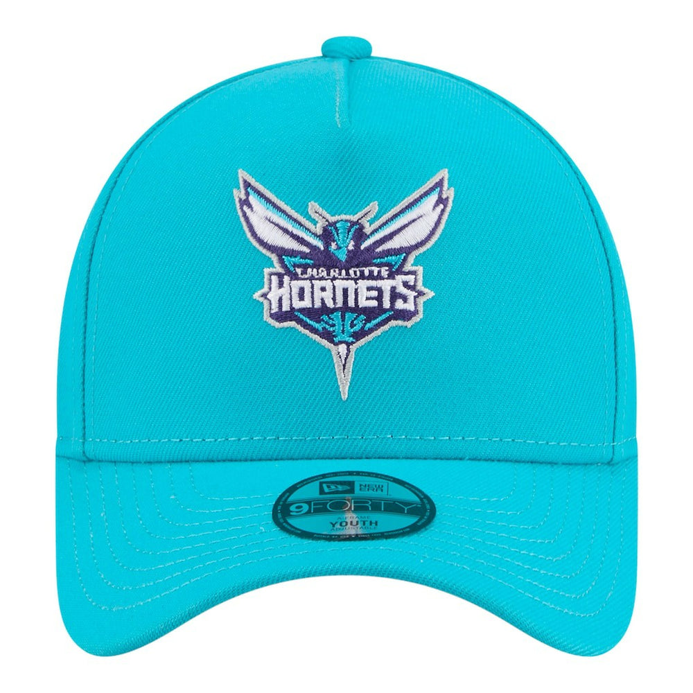 Charlotte Hornets Youth 9FORTY A-Frame Adjustable Hat Teal - New Era