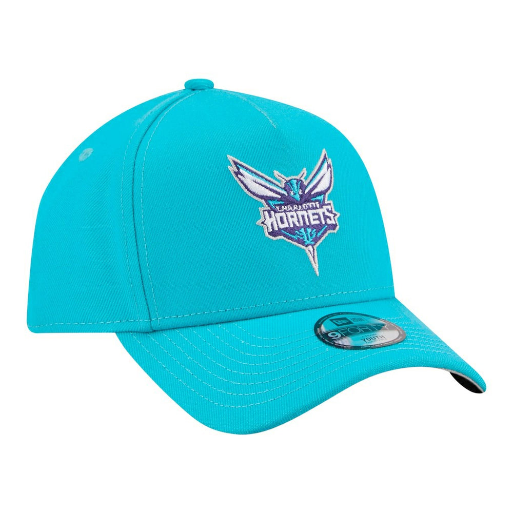 Charlotte Hornets Youth 9FORTY A-Frame Adjustable Hat Teal - New Era