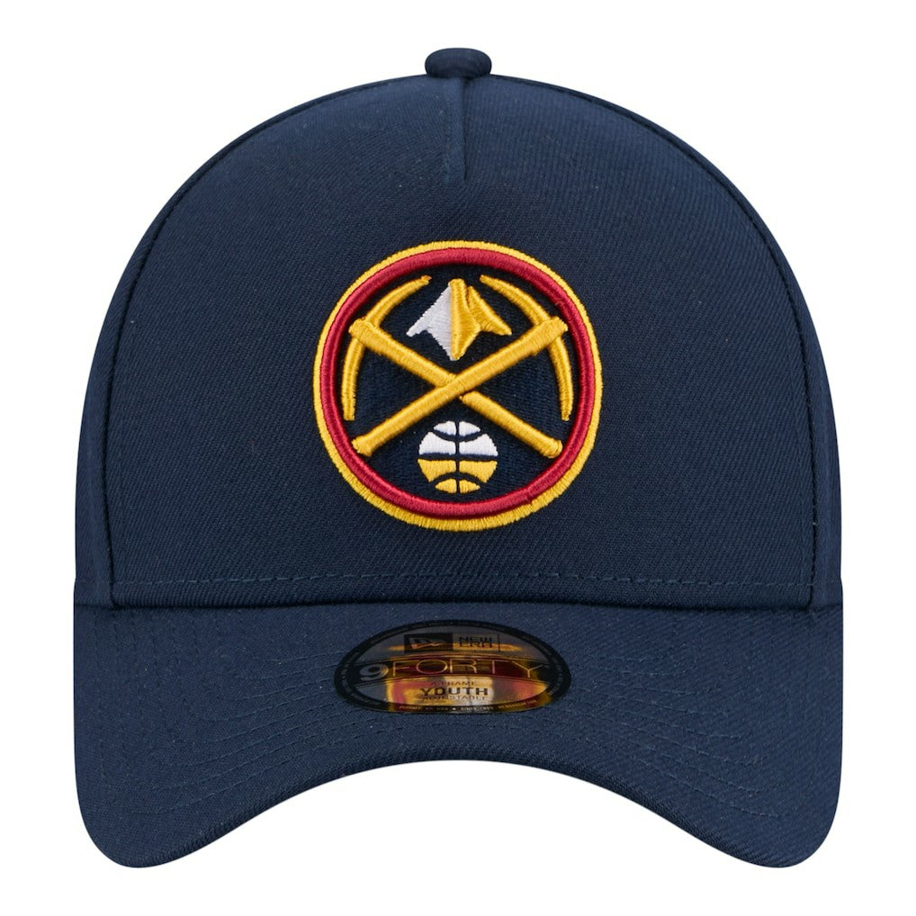 Denver Nuggets Youth 9FORTY A-Frame Adjustable Hat Navy - New Era