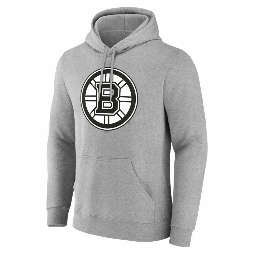 Boston Bruins Big & Tall Personalized Name & Number Monochrome Pullover Hoodie - Gray | US 203773685
