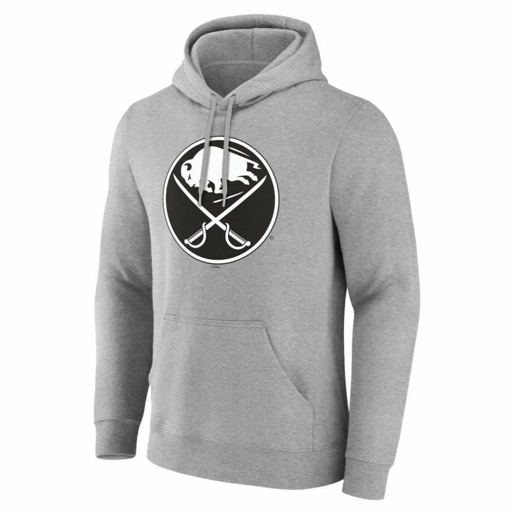 Buffalo Sabres Big & Tall Personalized Name & Number Monochrome Pullover Hoodie - Gray | US 203773688