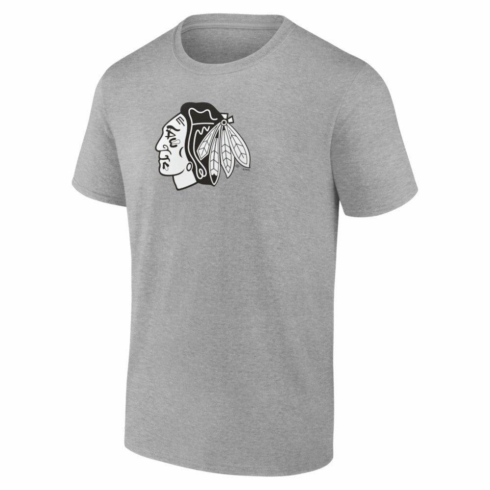 Chicago Blackhawks Big & Tall Personalized Name & Number Monochrome T-Shirt - Gray | US 203773698