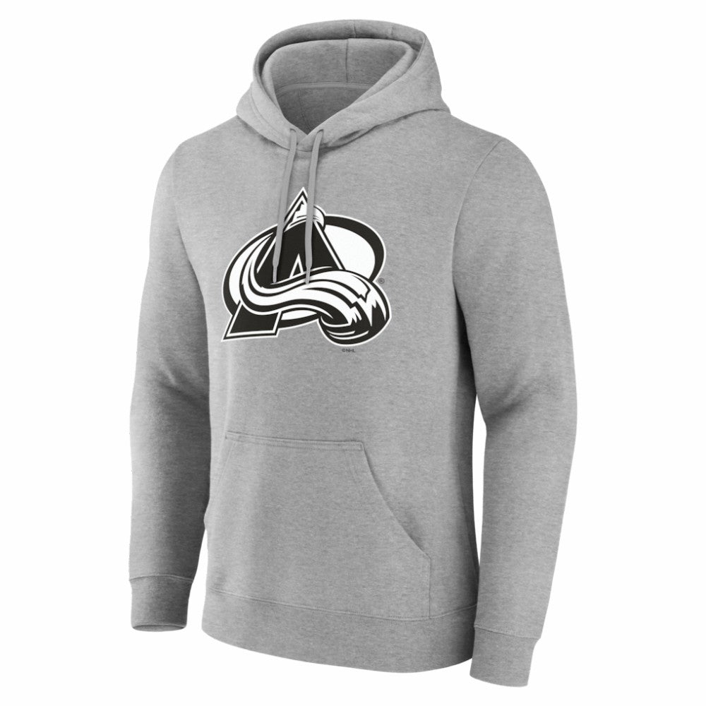 Colorado Avalanche Big & Tall Personalized Name & Number Monochrome Pullover Hoodie - Gray | US 203773700