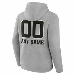 Dallas Stars Big & Tall Personalized Name & Number Monochrome Pullover Hoodie - Gray | US 203773706