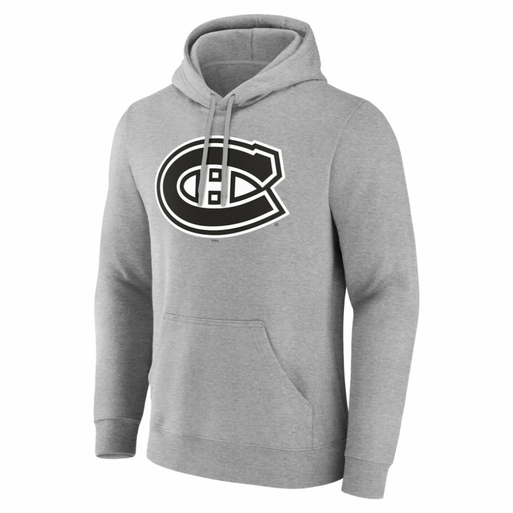 Montreal Canadiens Big & Tall Personalized Name & Number Monochrome Pullover Hoodie - Gray | US 203773724