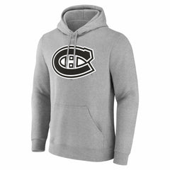 Montreal Canadiens Big & Tall Personalized Name & Number Monochrome Pullover Hoodie - Gray | US 203773724