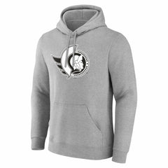 Ottawa Senators Big & Tall Personalized Name & Number Monochrome Pullover Hoodie - Gray | US 203773739