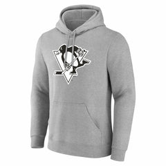 Pittsburgh Penguins Big & Tall Personalized Name & Number Monochrome Pullover Hoodie - Gray | US 203773745