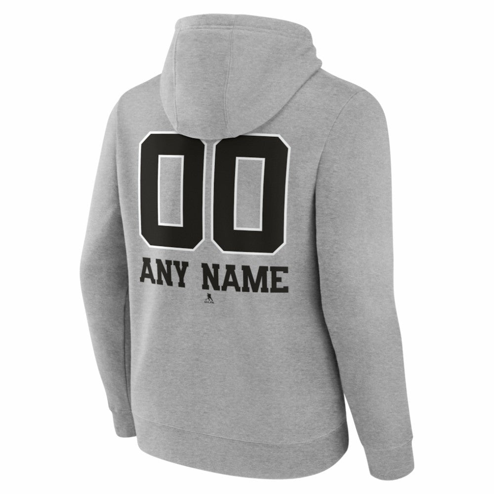 Pittsburgh Penguins Big & Tall Personalized Name & Number Monochrome Pullover Hoodie - Gray | US 203773745