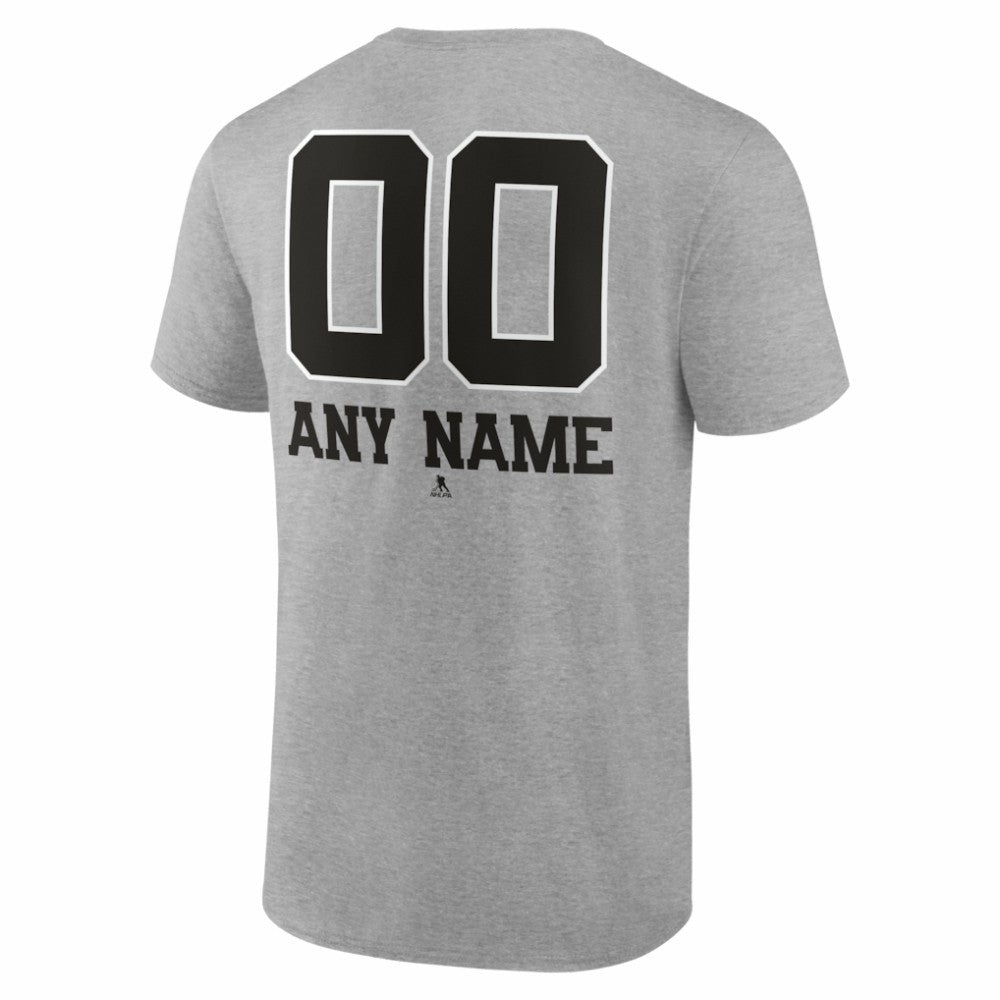 Pittsburgh Penguins Big & Tall Personalized Name & Number Monochrome T-Shirt - Gray | US 203773746
