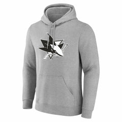 San Jose Sharks Big & Tall Personalized Name & Number Monochrome Pullover Hoodie - Gray | US 203773748