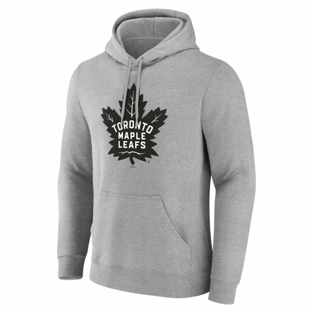 Toronto Maple Leafs Big & Tall Personalized Name & Number Monochrome Pullover Hoodie - Gray | US 203773760