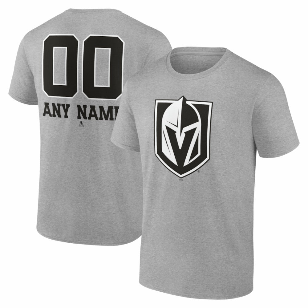 Vegas Golden Knights Big & Tall Personalized Name & Number Monochrome T-Shirt - Gray | US 203773770