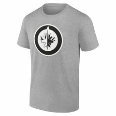 Winnipeg Jets Big & Tall Personalized Name & Number Monochrome T-Shirt - Gray | US 203773776