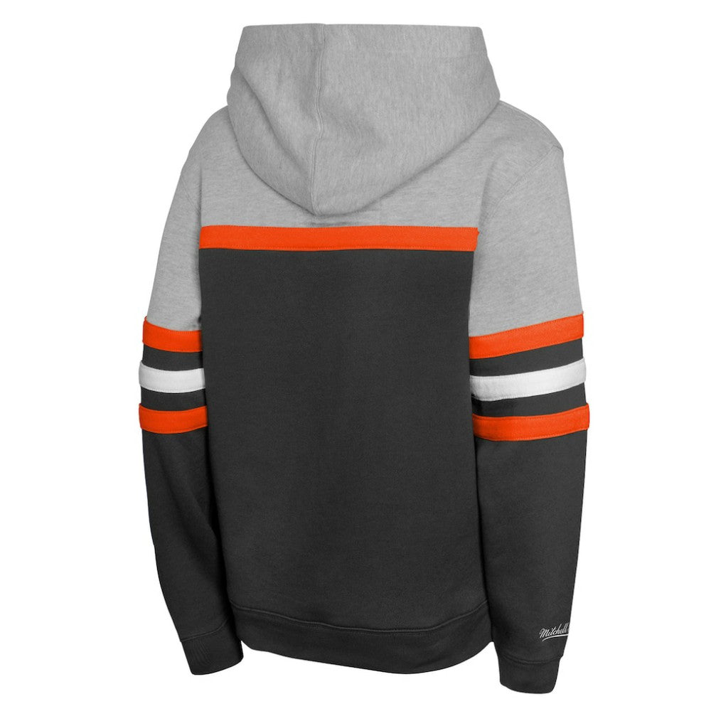 Baltimore Orioles Mitchell & Ness Youth Cooperstown Head Coach Pullover Hoodie - Black/Grey Hoodies