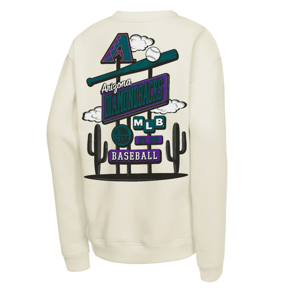 Arizona Diamondbacks Mitchell & Ness Youth Retro Billboard Sweatshirt - Natural Sweatshirts