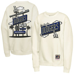 Los Angeles Dodgers Mitchell & Ness Youth Retro Billboard Sweatshirt - Natural Sweatshirts