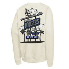 Los Angeles Dodgers Mitchell & Ness Youth Retro Billboard Sweatshirt - Natural Sweatshirts