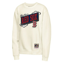 Boston Red Sox Mitchell & Ness Youth Retro Billboard Sweatshirt - Natural Sweatshirts