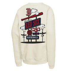 Boston Red Sox Mitchell & Ness Youth Retro Billboard Sweatshirt - Natural Sweatshirts