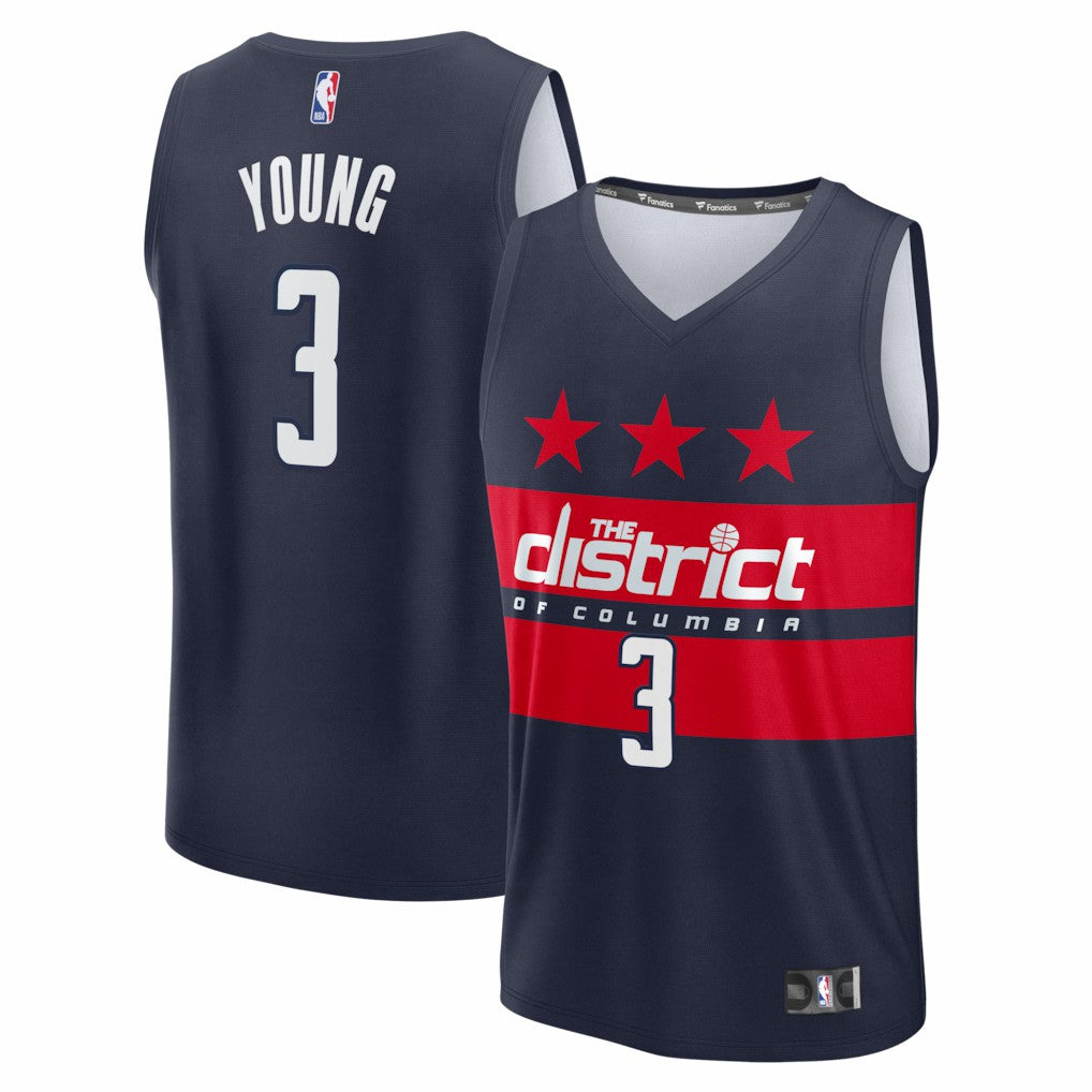 Trae Young Washington Wizards Fast Break Statement Edition Navy - Fanatics