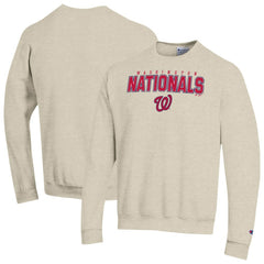 Washington Nationals Champion Eco Powerblend Sweatshirt - Oatmeal Sweatshirts