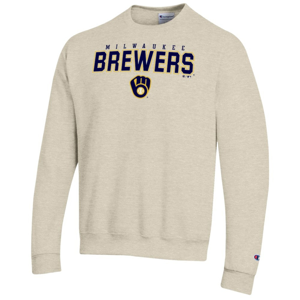 Milwaukee Brewers Champion Eco Powerblend Sweatshirt - Oatmeal Sweatshirts