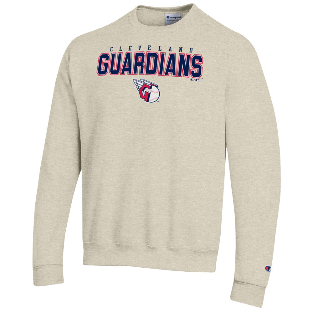 Cleveland Guardians Champion Eco Powerblend Sweatshirt - Oatmeal Sweatshirts