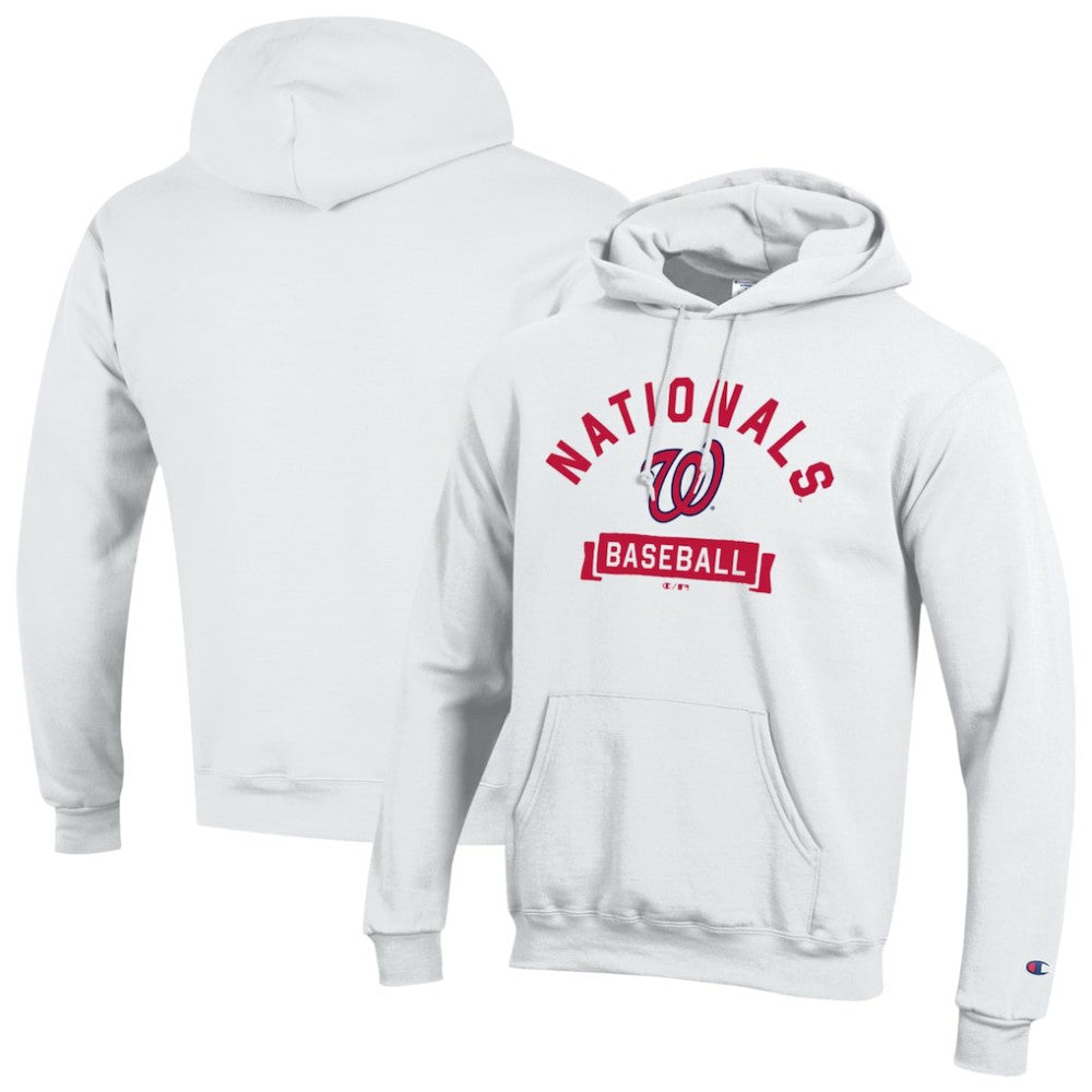 Washington Nationals Champion Eco Powerblend Hoodie - White Hoodies
