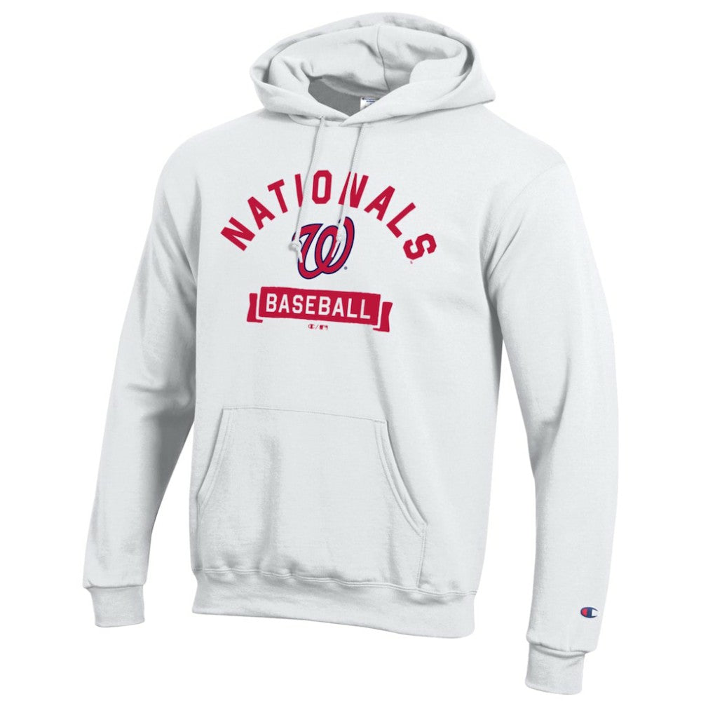 Washington Nationals Champion Eco Powerblend Hoodie - White Hoodies