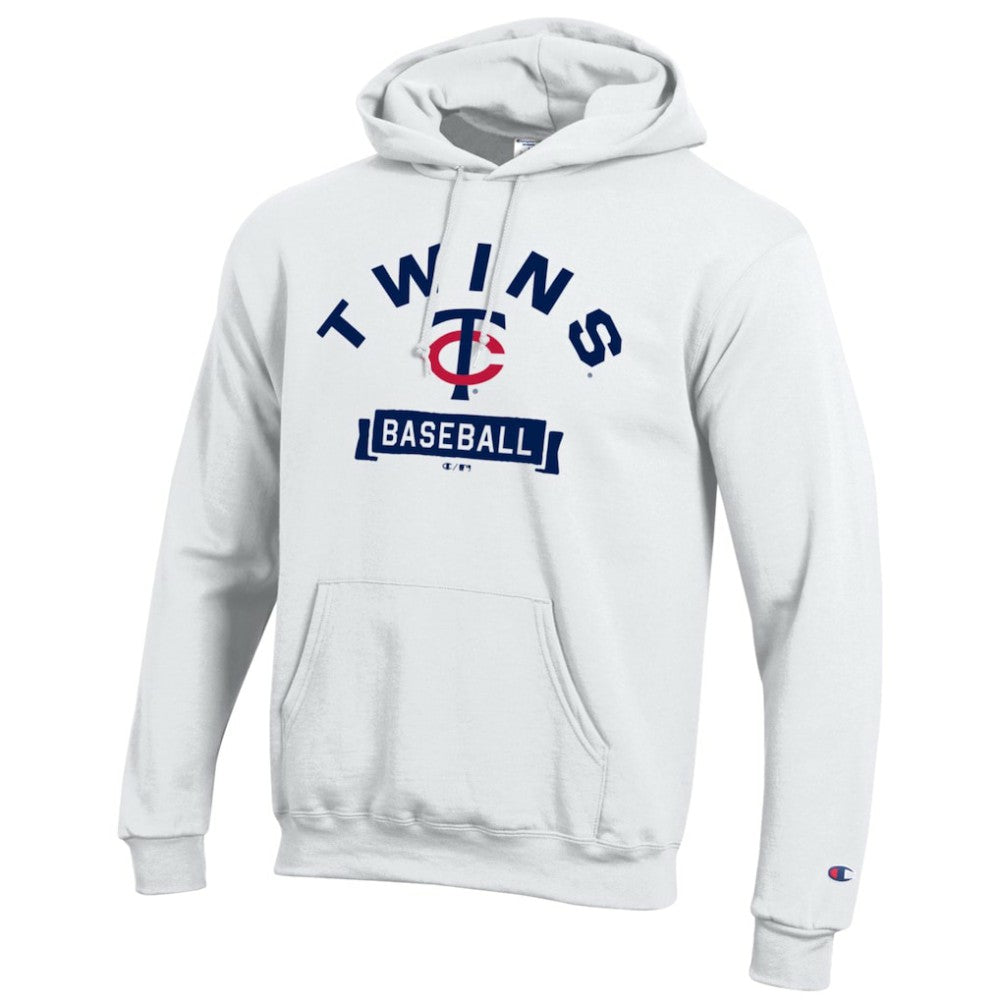 Minnesota Twins Champion Eco Powerblend Hoodie - White Hoodies