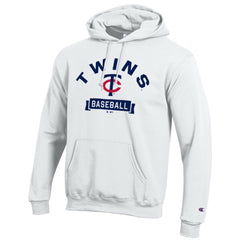Minnesota Twins Champion Eco Powerblend Hoodie - White Hoodies