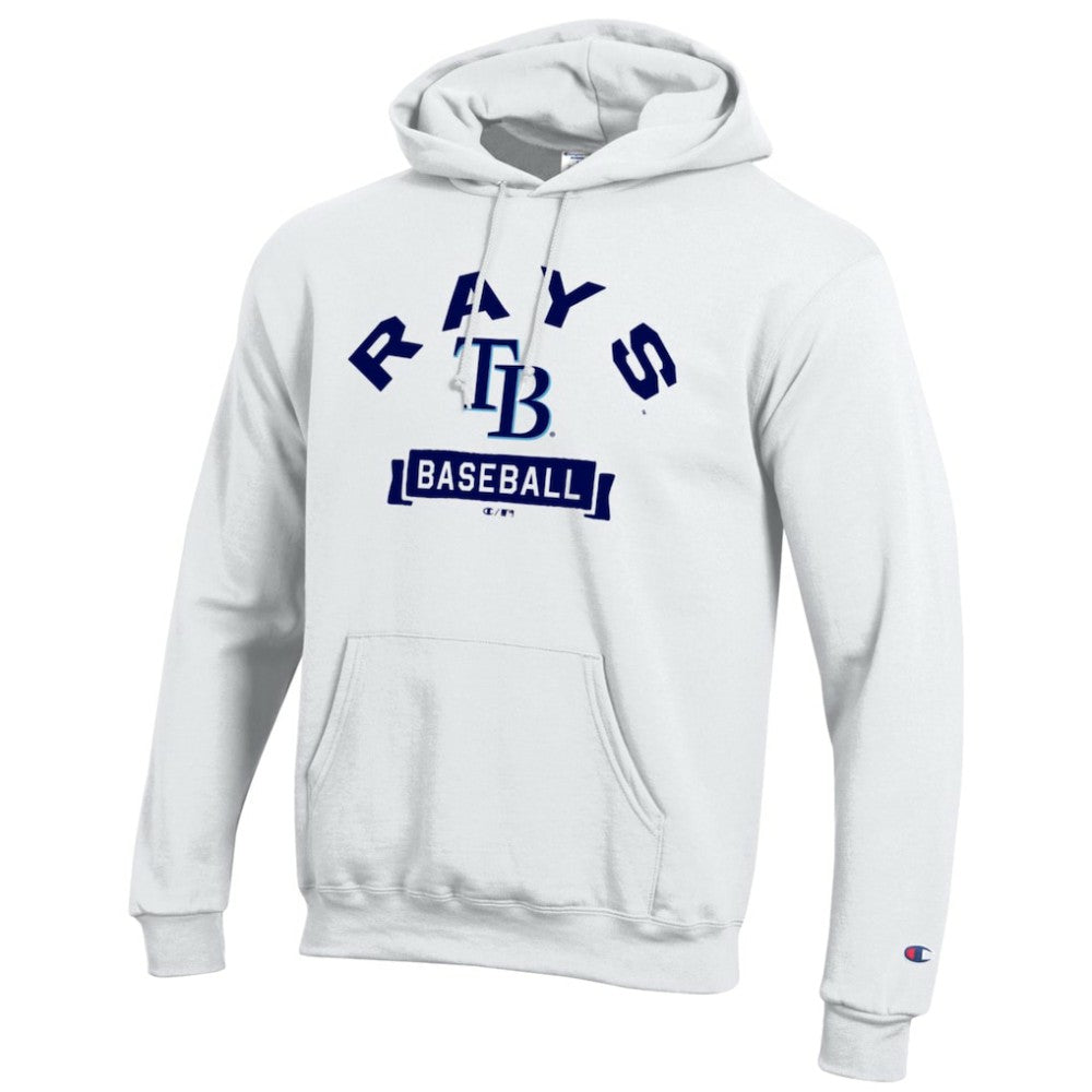 Tampa Bay Rays Champion Eco Powerblend Hoodie - White Hoodies